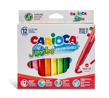 CARIOCA Fasermaler Jumbo Box 6mm 40569 12 Stück