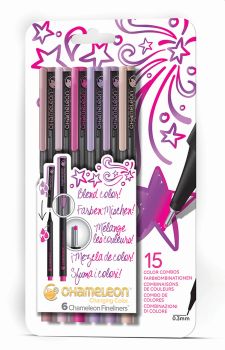 CHAMELEON Fineliner Set 0.3mm FL0603 6 Farben Floral