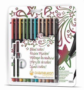 CHAMELEON Fineliner Set 0.3mm FL1202 12 Farben Design