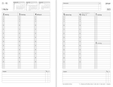 CHRONOPLAN Chronobook Origins Edi. 2024 50454Z.24 13.5x21cm 1W/2S, Petrol, SC