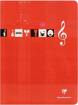 CLAIREFONTAINE Musikheft 17x22cm 3798 5mm, kariert 28 Blatt