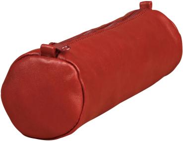 CLAIREFONTAINE Schlamperetui AgeBag 21x6cm 77029C rot, rund, Leder