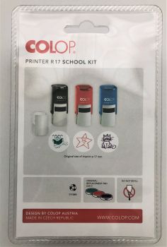 COLOP Stempel Schoolkit 154227 Wurm, Stern, Katze