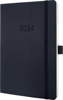 CONCEPTUM Wochenkalender 2024 C2422 black, 2S/1W, 210x135x16mm