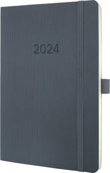 CONCEPTUM Wochenkalender 2024 C2436 dark grey, 2S/1W, 21x14x2cm