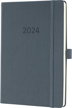 CONCEPTUM Wochenkalender 2024 C2466 dark grey, 2S/1W, HC, A5