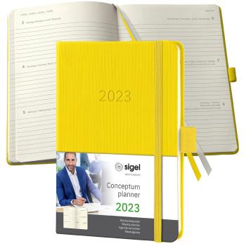 CONCEPTUM Wochenklender 2024 C2471 lemon yellow, 2S/1W, HC, A6