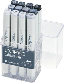 COPIC Marker Classic 20075151 Grau-Set CG, 12 Stück