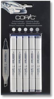 COPIC Marker Classic 20075566 Grau Industriedesign, 5 Stück