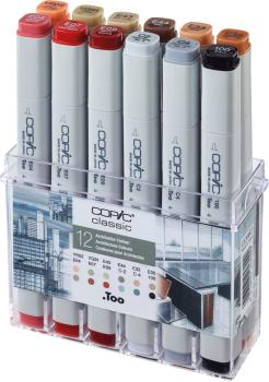 COPIC Marker Classic 20075701 Architektur-Farben, 12 Stück