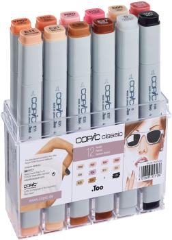 COPIC Marker Classic 20075705 Porträtfarben, 12 Stück