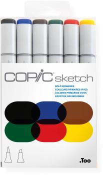 COPIC Marker Sketch 21075662 Set Bold Primaries, 6 Stück