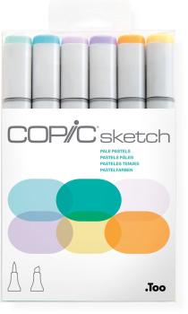 COPIC Marker Sketch 21075667 Set Pale Pastels, 6 Stück