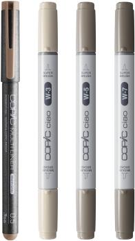 COPIC Marker Ciao Shade Set 22075420 Dark Warm Gray 4 Stück