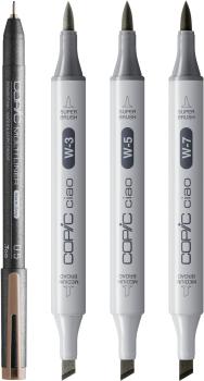 COPIC Marker Ciao Shade Set 22075420 Dark Warm Gray 4 Stück