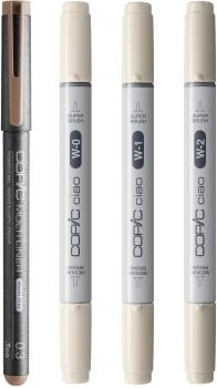 COPIC Marker Ciao Shade Set 22075421 Light Warm Gray 4 Stück