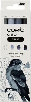 COPIC Marker Ciao Shade Set 22075422 Dark Cool Gray 4 Stück