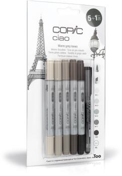 COPIC Marker Ciao 22075565 5+1 Set Warm Grey