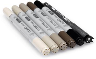 COPIC Marker Ciao 22075565 5+1 Set Warm Grey