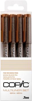 COPIC Multiliner 22075621 Sepia Set, 4 Stück ass.