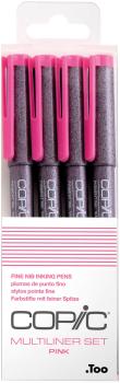 COPIC Multiliner 22075622 Pink Set, 4 Stück ass.