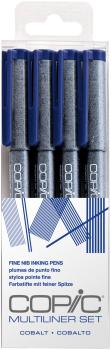 COPIC Multiliner 22075626 Cobalt Set, 4 Stück ass.