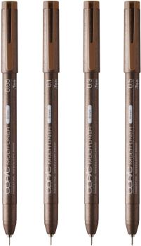 COPIC Multiliner 22075628 Brown Set, 4 Stück ass.