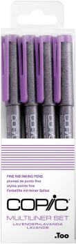 COPIC Multiliner 22075629 Lavender Set, 4 Stück ass.