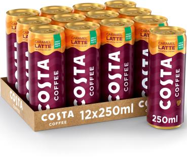 COSTA Coffee Latte Caramel Alu 5284 25 cl, 12 Stk.