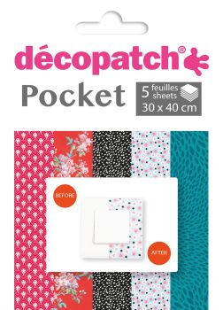 DECOPATCH Papier Pocket Nr. 2 DP002O 5 Blatt à 30x40cm