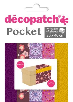 DECOPATCH Papier Pocket Nr. 5 DP005O 5 Blatt à 30x40cm