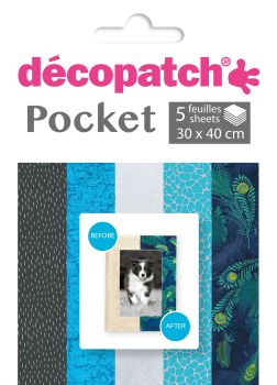 DECOPATCH Papier Pocket Nr. 8 DP008O 5 Blatt à 30x40cm