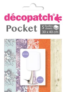 DECOPATCH Papier Pocket Nr. 14 DP014O 5 Blatt à 30x40cm