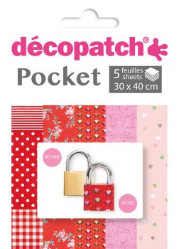 DECOPATCH Papier Pocket Nr. 28 DP028C 5 Blatt à 30x40cm