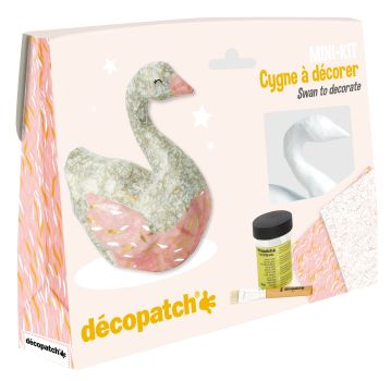 DECOPATCH Bastelset Schwan KIT027C Bogen, Tier, Pinsel, Lack