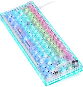 DELTACO TKL Gaming Keyboard mech GAM-160-T-CH transparent RGB CH-Layout