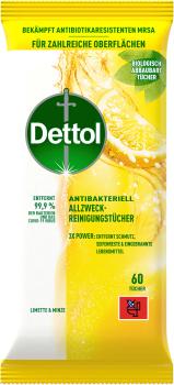 DETTOL Allzweck-Reinigungstücher 3194851 Limette & Minze 60 Stück