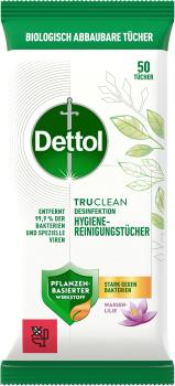 DETTOL Hygiene Reinigungstücher 3238149 Wasserlilie 50 Stück