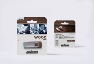 DISK2GO USB-Stick wood 128GB 30006664 USB 3.0