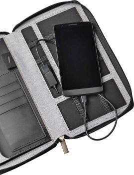 DUFCO Reisemappe mit Powerbank 48-2005.000 4000 mAH, anthrazit