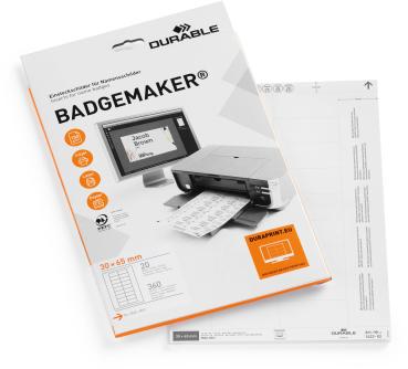 DURABLE Etiketten Badgemaker 142302 30x65mm 20 Stück