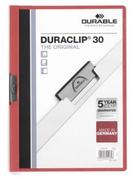 DURABLE Klemmhefter DURACLIP 30 2200/03 für 30 Blatt A4 rot