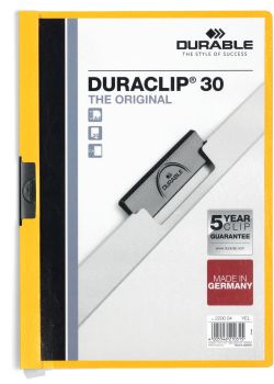 DURABLE Klemmhefter DURACLIP 30 2200/04 für 30 Blatt A4 gelb