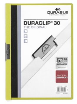 DURABLE Klemmhefter DURACLIP 30 2200/05 für 30 Blatt A4 grün