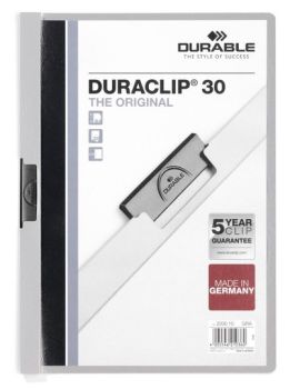 DURABLE Klemmhefter DURACLIP 30 2200/10 für 30 Blatt A4 grau