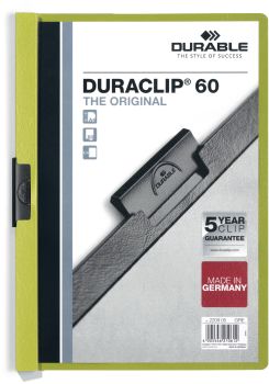 DURABLE Klemmhefter DURACLIP 60 2209/05 für 60 Blatt A4 grün