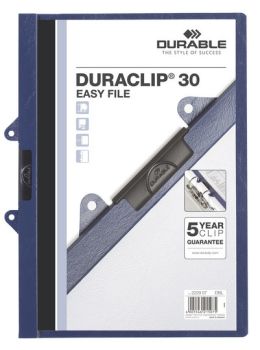 DURABLE Klemmhefter 30 EASY FILE 2229/07 für 30 Blatt A4 dunkelblau