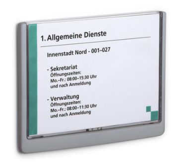 DURABLE Türschild Click Sign A5 486637 graphit,Kunststoff 210x148.5mm