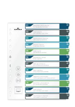 DURABLE Register A4+ 679627 mehrfarbig 1-12