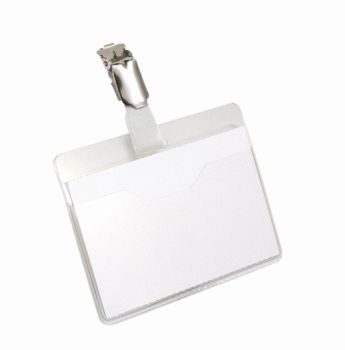 DURABLE Namensschild mit Clip 8106/19 transp., PVC, 60x90mm 25 pcs.